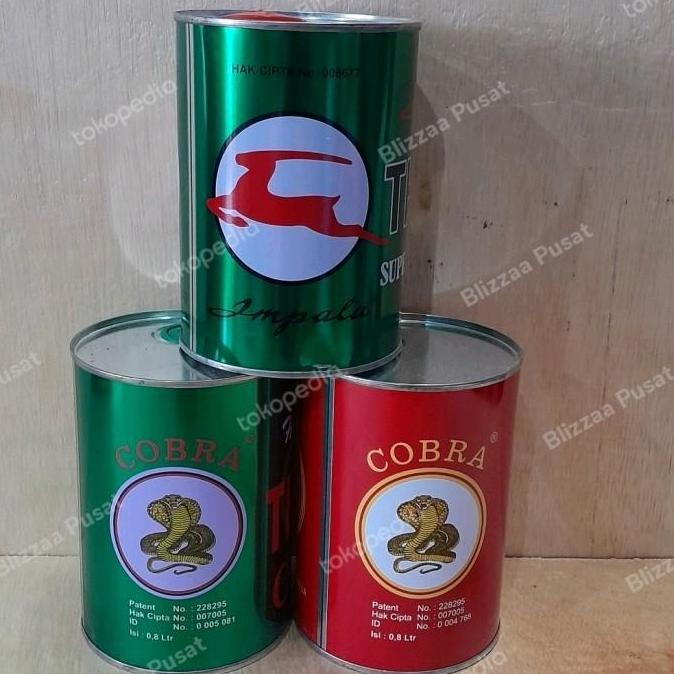 Rome- Thinner Impala 1 Liter Tiner Impala Cobra Merah Cobra Hijau Nippon Paint Hitam Kaleng 1 Liter 