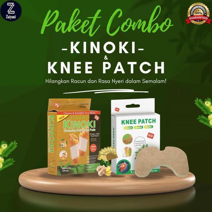 (PAKET SEHAT) Koyo Kinoki Detox Kaki & Knee Patch Pereda Nyeri Lutut Foot Hand Masker Perawatan Exfo