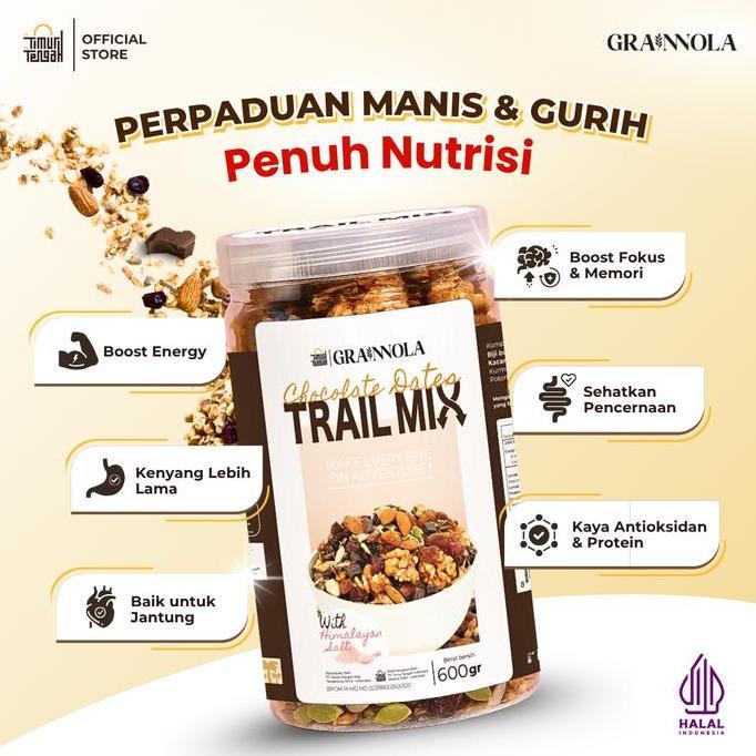 Timur Tengah Trail Mix Chocolate Dates | Almond, Walnut, Kurma, Choco Chunks, Raisin, Cranberry, Sun