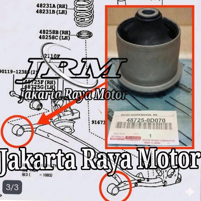 Bushing Arm Belakang Yaris , New Vios / Vios Gen 2 1-Pc Harga Spesial