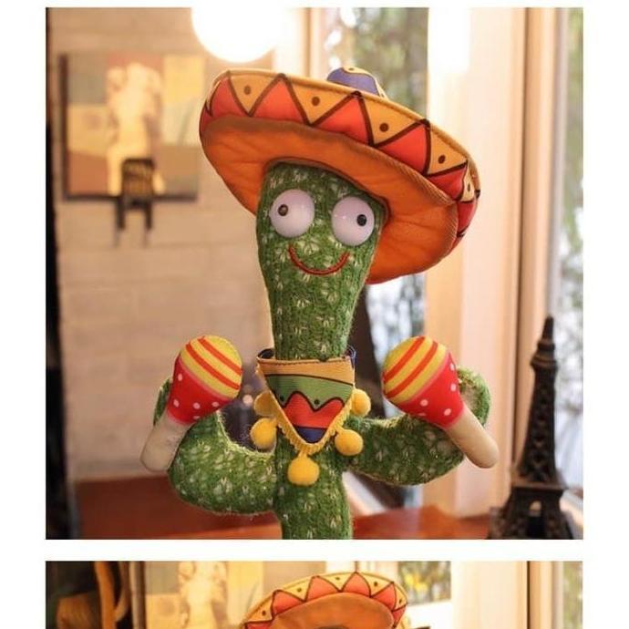 Tiktok Mainan Boneka Kaktus Joget Cactus Dance Dancing Bicara Goyang