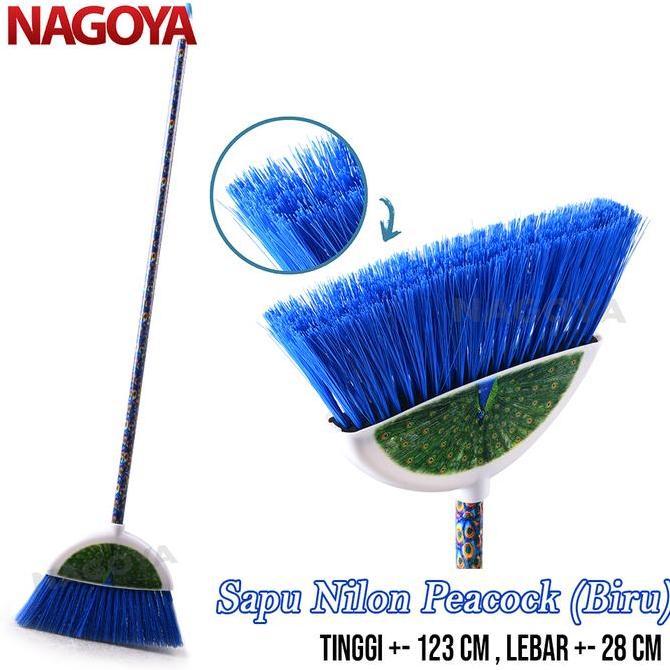 Sapu Nilon Peacock Sapu Plastik Sapu Lantai Broom biru Nagoya 820