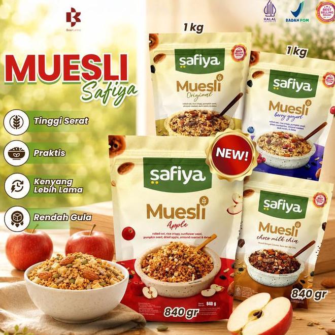 Muesli Safiya 1 Kg Muesli Berry Yogurt Muesli Muesli Muesli Choco Sereal Sarapan Food Granola Oatmea