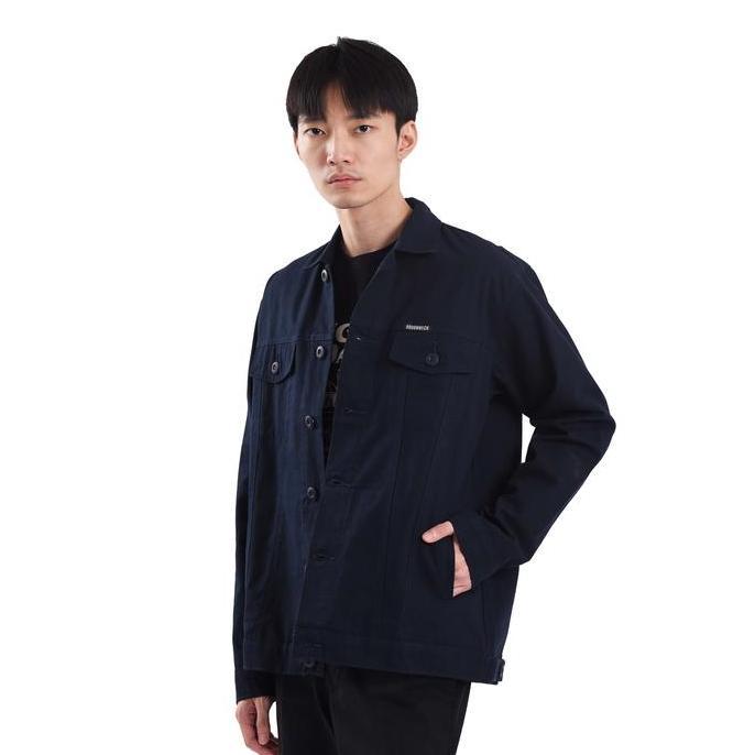 Cool- Roughneck Tj004 Navy Gorgeous Trucker Twill Jacket Canvas Jaket