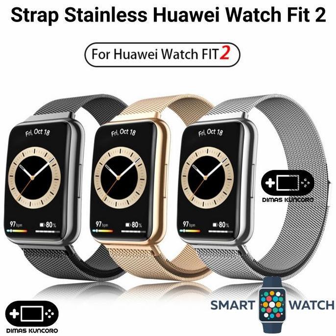 Strap Stainless Huawei Watch Fit 2 Tali Jam Steel Fit2 Smartwatch