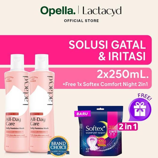 [Mystery Box] Lactacyd All Day Care 2x250ml - Pembersih Kewanitaan