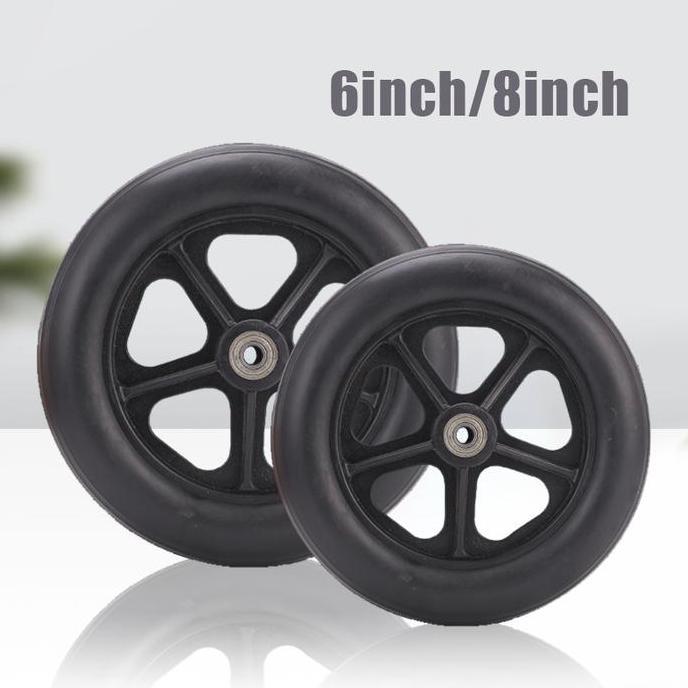 roda depan kursi roda 8 inch diameter 20/15 cm original