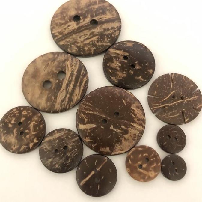 Kancing Batok/ kancing hias kayu batok (PERLUSIN) Alqshop