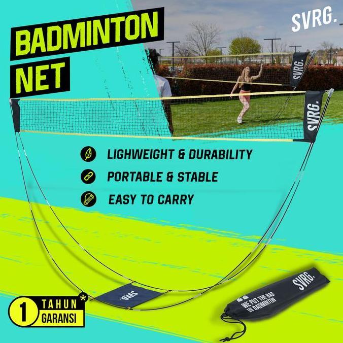 SVRG Badminton Net - Jaring Bulutangkis Portable - Net Bulutangkis