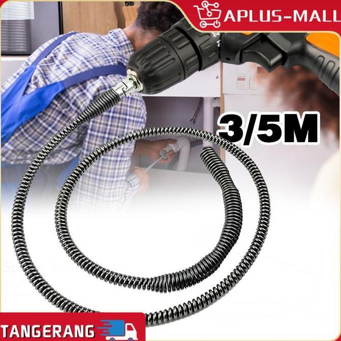 TSE Kawat Pembersih Saluran Pipa Mampet Dengan Adaptor Bor / Saluran Mampet Adaptor Bor