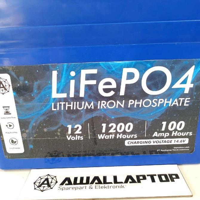 Baterai Lifepo4 100Ah 12V Baterai Lithium Aki Mobil Truck 12V 100Amper