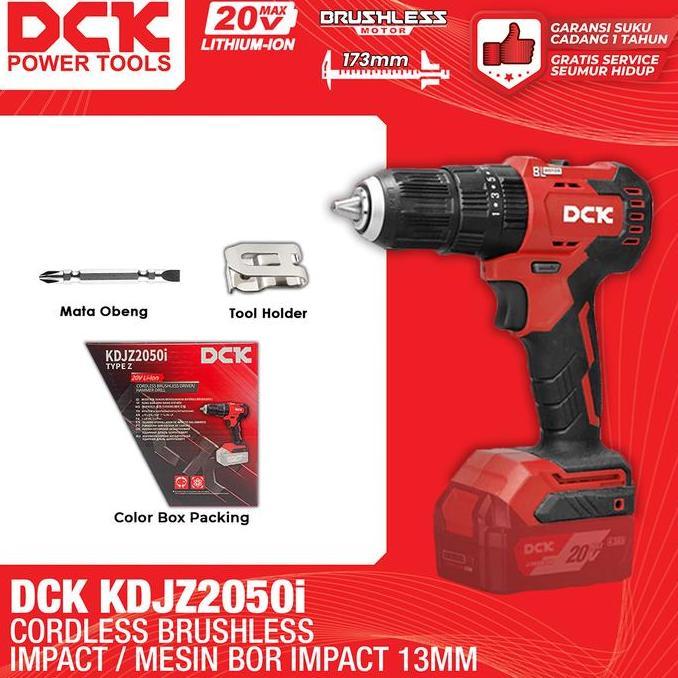 DCK KDJZ2050i Cordless Brushless Impact Drill / Mesin Bor Impact Baterai 13mm