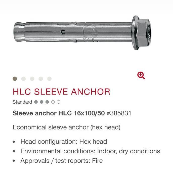 Murad- Dynabolt Dinabolt Sleeve Anchor Angkur Hilti Hlc 16 X 100 / 50 M16
