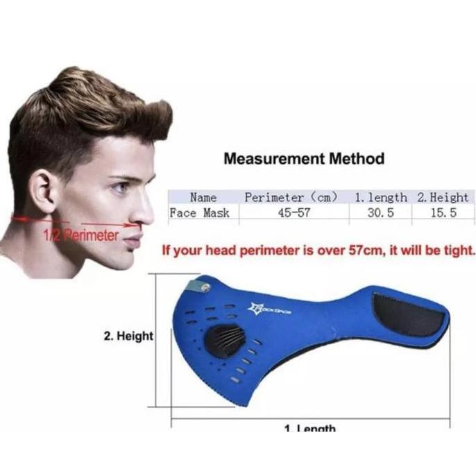 ROCKBROS KZ10013 KZ10013BK Masker Reuseable Face Mask 2 Valve Cycling WU