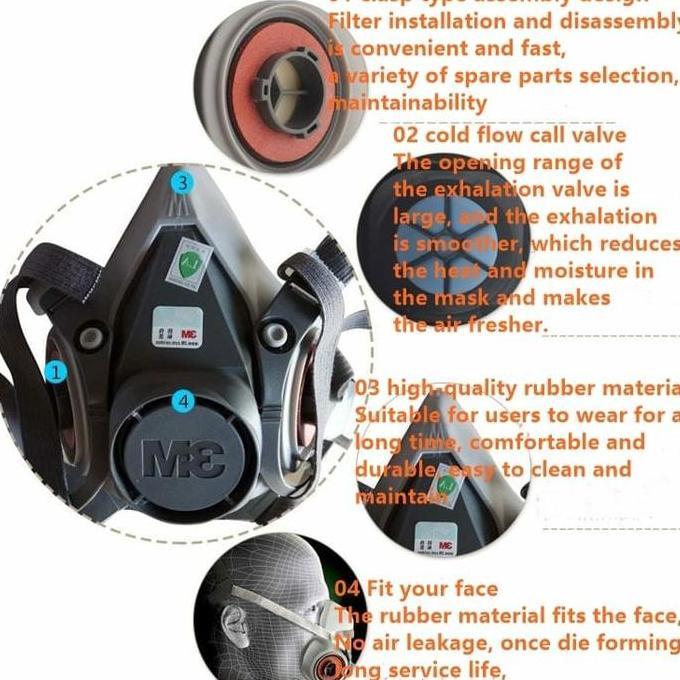 PROMO3M 6200 Mask Reusable Respirator WU
