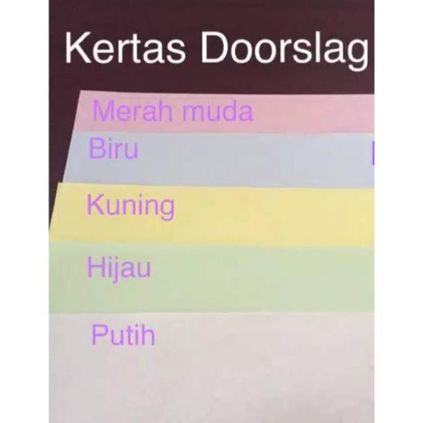 Kertas Bungkus Sepat/ Doorslag Warna Folio/ Dorslag Warna Folio