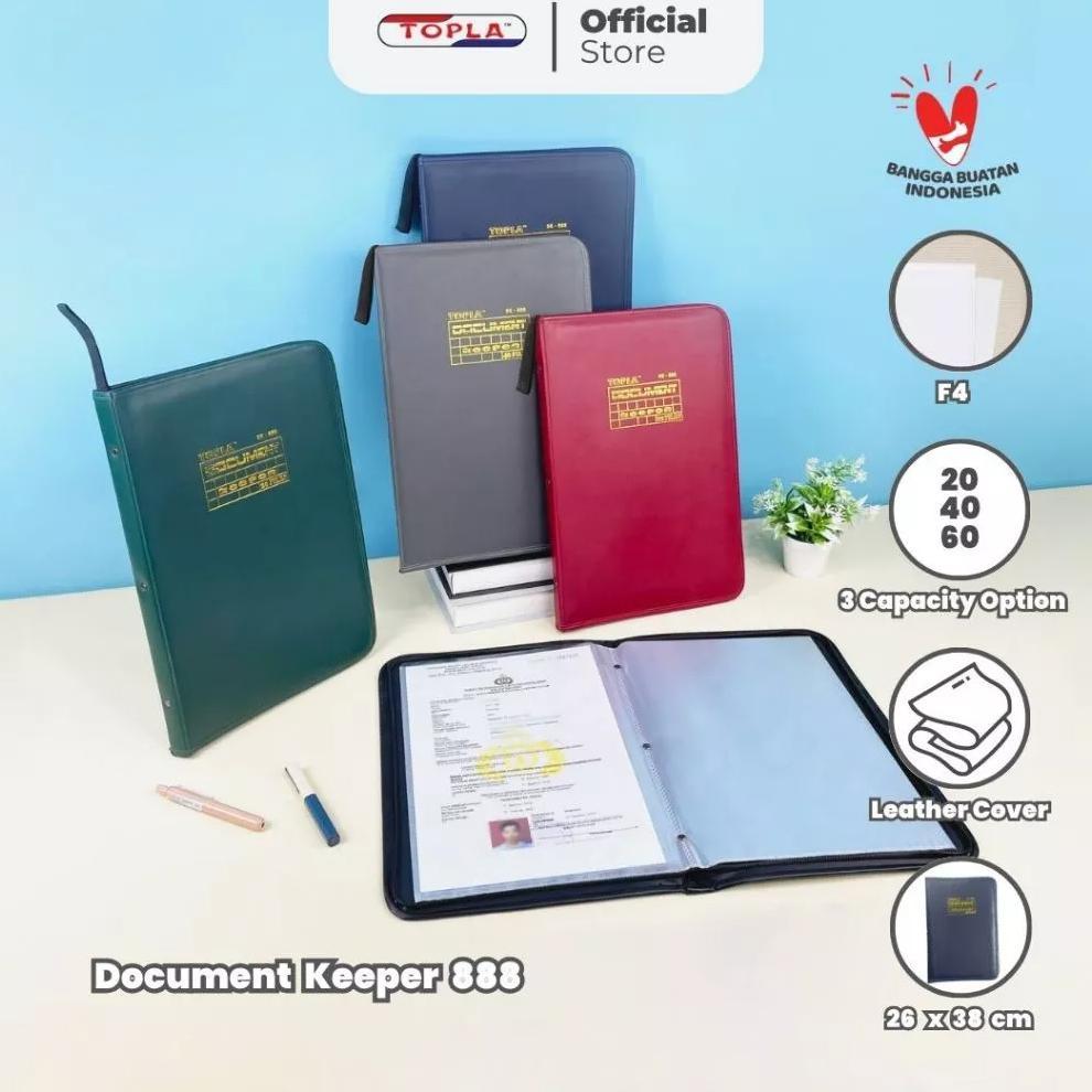 Topla Document Keeper 888 Waterproof Map Dokumen Keeper Resleting Anti Air Map Kapal Laut Ukuran F4 
