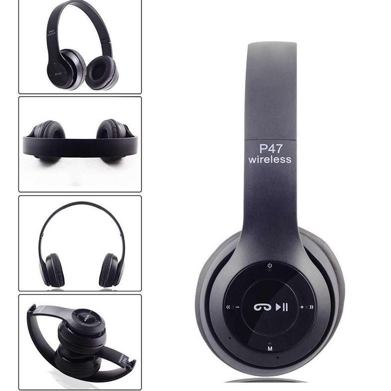 BESTPROMO HEADPHONE Bluetooth Gaming Headset Wireless Pro Bass P47 headset Bluetooth p47 headset blu