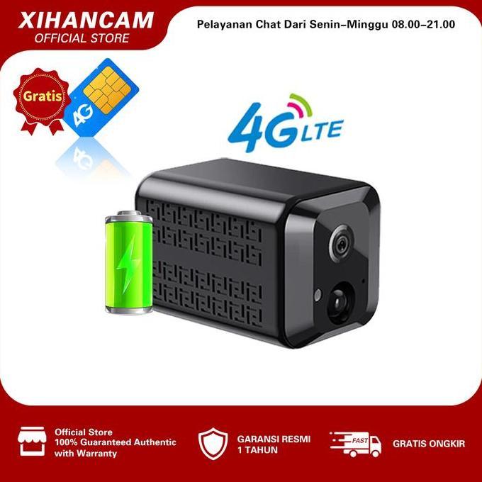 XIHANCAM 5MP CCTV Mini Sim Card 4G Kamera Kecil Baterai CCTV Mini Tersembunyi Tanpa Kabel Konek HP