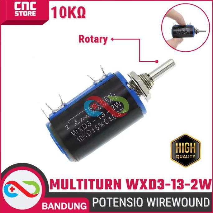 Potensiometer Wirewound Wxd3-13-2W Potensio Presisi Multiturn 10K 2W 3 Pin & 5 Pin Untuk Pengaturan 