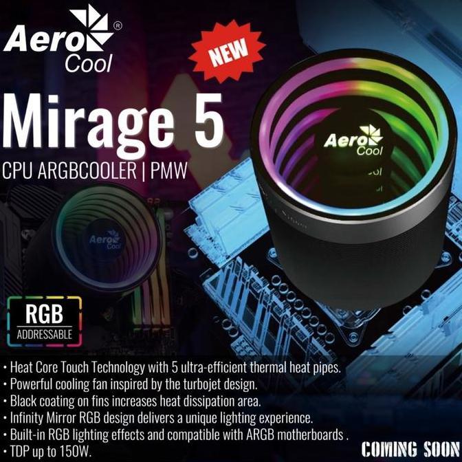 Aerocool MIRAGE 5 CPU Air Cooler ARGB