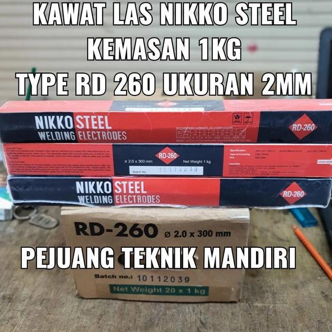 KAWAT LAS NIKKO STEEL RD260 2MM / KAWAT LAS NIKKO RD260 2 MM