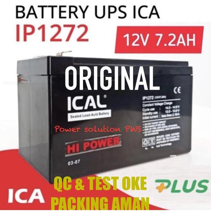 Com- Accu Aki Baterai Batere Kering Ups Ica / Aki Ical Ip1272 12V 7.2Ah