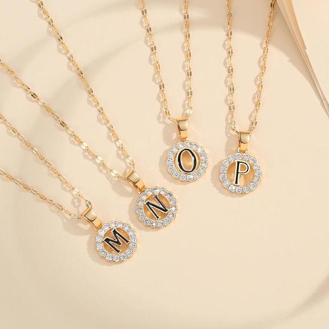 Thin- Y290 Kalung Inisial Huruf A To Z Titanium Fashion Untuk Nita Kalung Liontin Kalung Panjang Nit