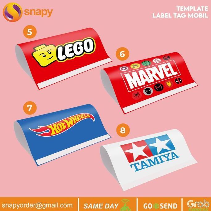 Parts- Tag Label Mobil Barbie Lego Hotwheels Blackpink Marvel Tamiya