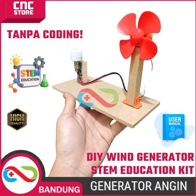 Diy Generator Angin Mini Kit Pembangkit Listrik Tenaga Angin Mainan Edukasi Untuk Belajar & Proyek