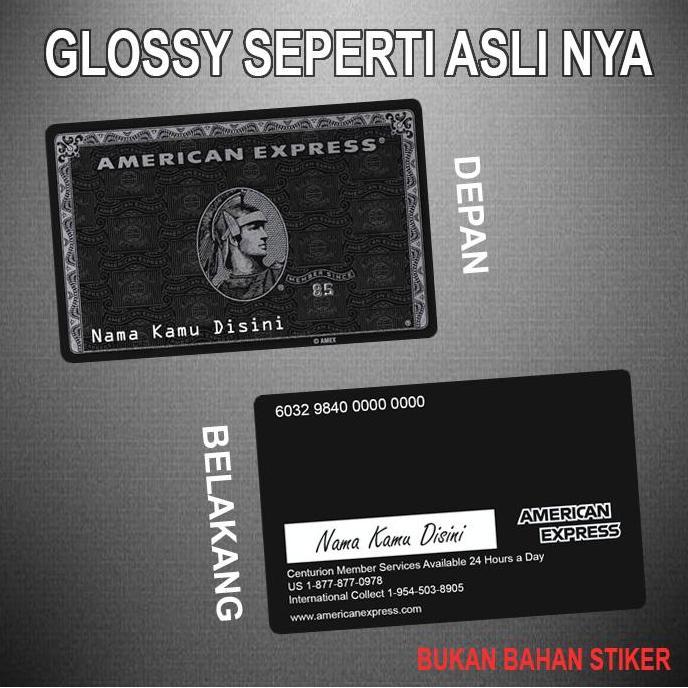 Kartu American Express Custom AMEX Card E-Money cetak GLOSSY mirp