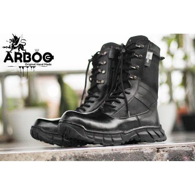 Sepatu PDL Jatah TNI POLRI TERBARU Arboo BOA Kulit Sapi Asli Outdoor