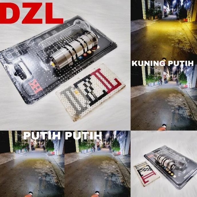 DV43 - lampu utama led h6 laser d2 hk laser h6 2 warna putih putih dan kuning putih ac dc pnp