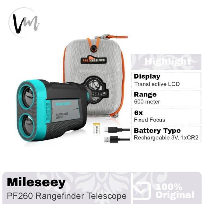 TERBARU - Mileseey PF260 Laser Range finder Golf Telescope 600m Telescope