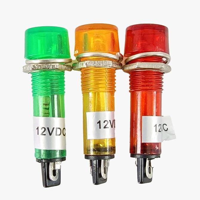 PILOT LAMP 10MM 12V DC 12VDC PILOT LED INDIKATOR LAMPU INDICATOR LAMP 10MM PCMED