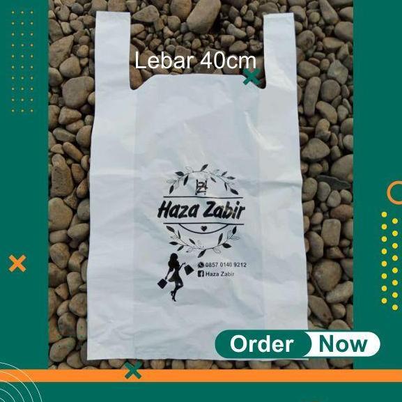 Kantong Kresek 40x60 | Kantong Plastik Kresek | Putih | FREE DESIGN