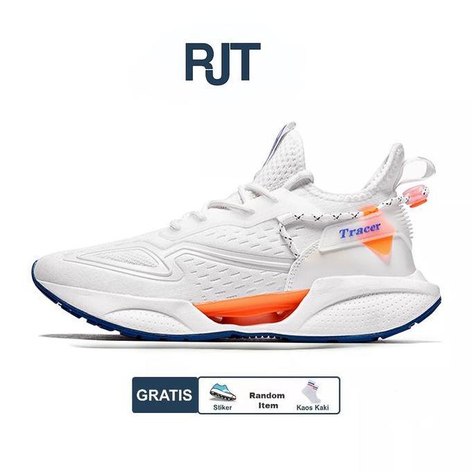 RJT Store D18 - Sepatu Sneaker Pria Kasual black/white/grey  casual running  shoes  sneakers  olahra