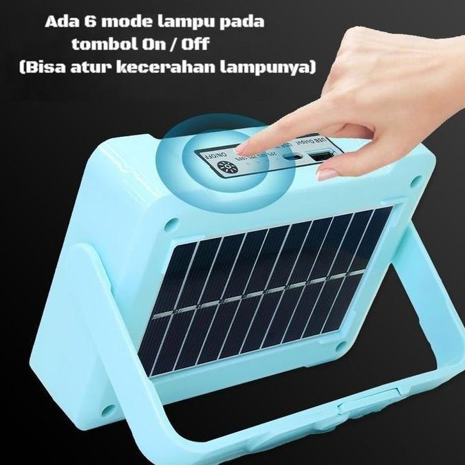 Lampu Darurat Tenaga Surya 3 In 1 Lampu Emergency Lampu Powerbank Saklar Senter