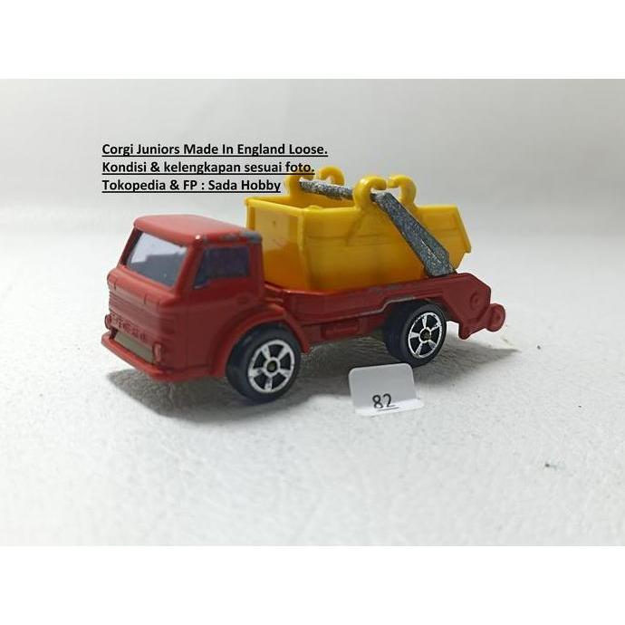 VINTAGE 1970S CORGI JUNIORS WHIZZWHEELS FORD D 1000 SKIPPER DUMP TRUCK BRITAIN MIX99