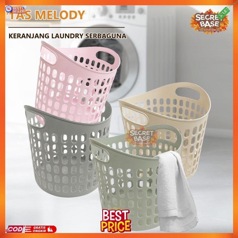 TAS MELODY - Keranjang Plastik Besar / Box / Keranjang Serbaguna Belanja Minimarket Laundry