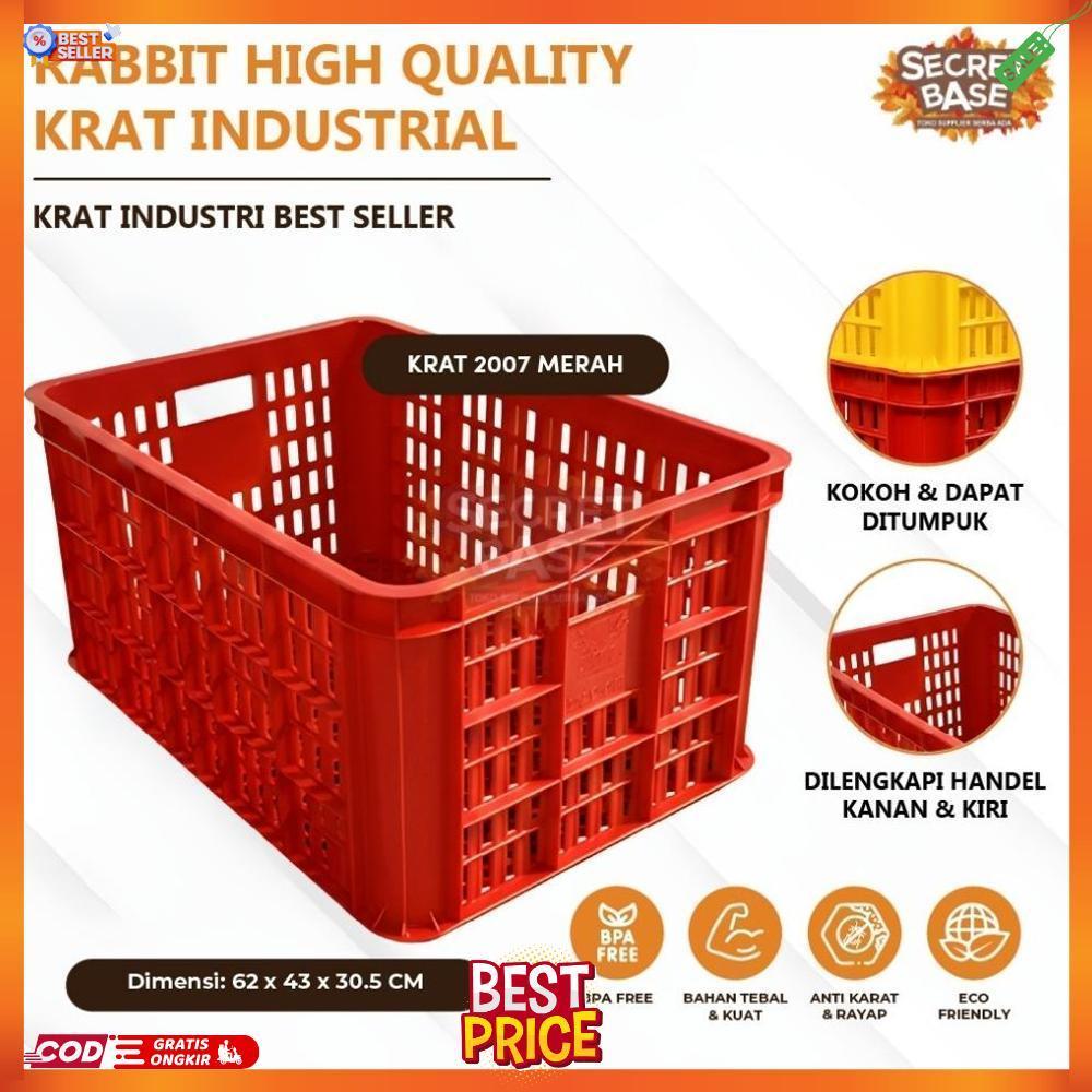 RABBIT HIGH QUALITY KRAT INDUSTRIAL 2007 - Keranjang Serbaguna / Krat Industri Tebal