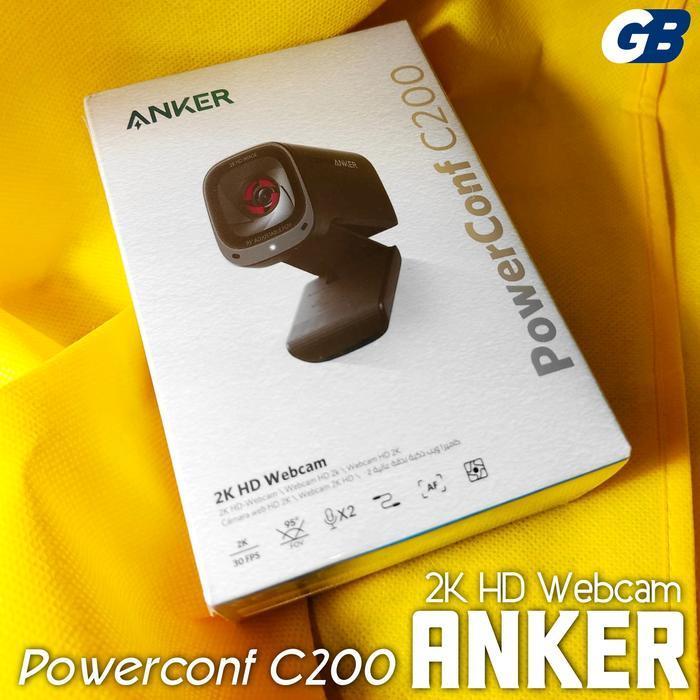 Anker A3369 PowerConf C200 2K AI Stereo Mics Webcam untuk PC Laptop Computer