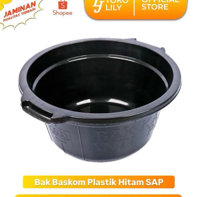 Bak Ember Baskom Hitam Karet Jumbo Sap