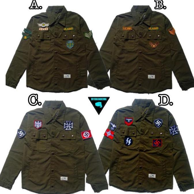 PREMIUM / jaket parka semi parka terpasang patch army nazi adolf hitler