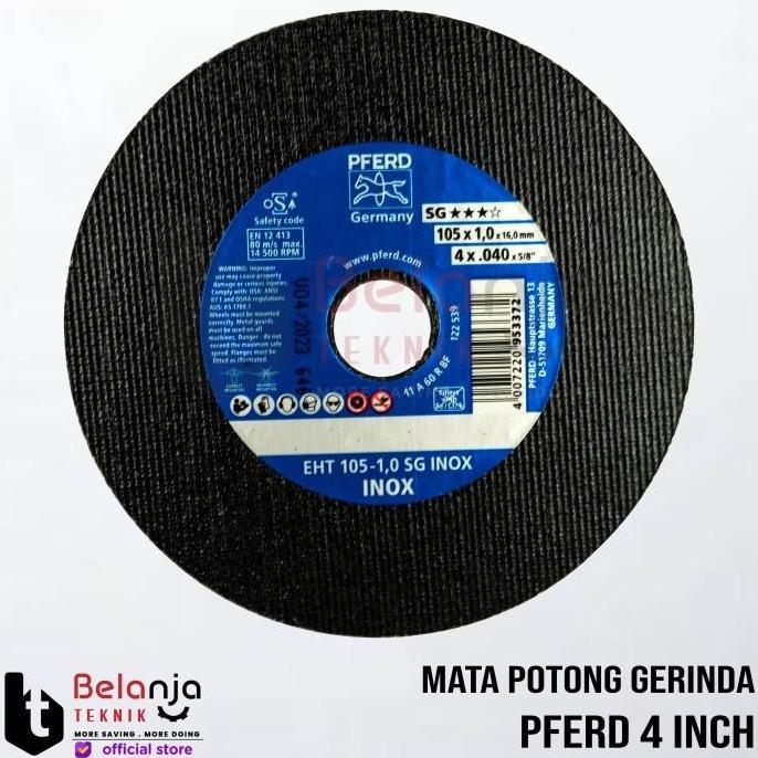 Pferd Batu Gerinda Mata Potong Besi 4 Inch X 1 MM Cutting Disc Inox 4"
