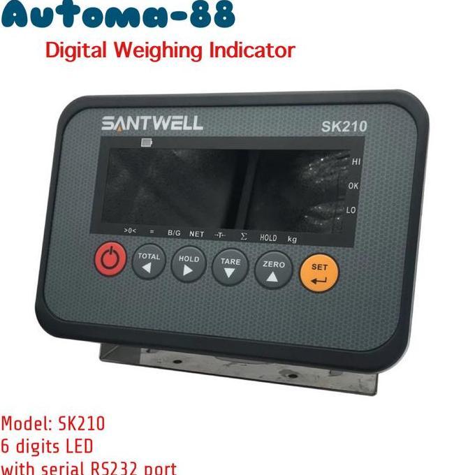 DIGITAL LOADCELL LOAD CELL INDICATOR AC 220V RS232 SANTWELL SK-210 AUTO99
