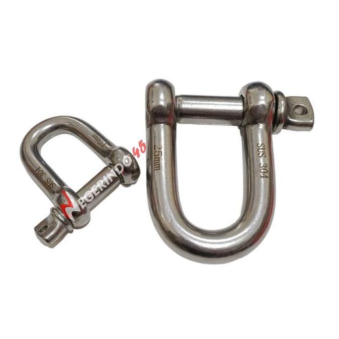 Rek- Segel D Ss 304 18Mm 20Mm 24Mm / Segel Stainless 304 / Shackle D Ss304
