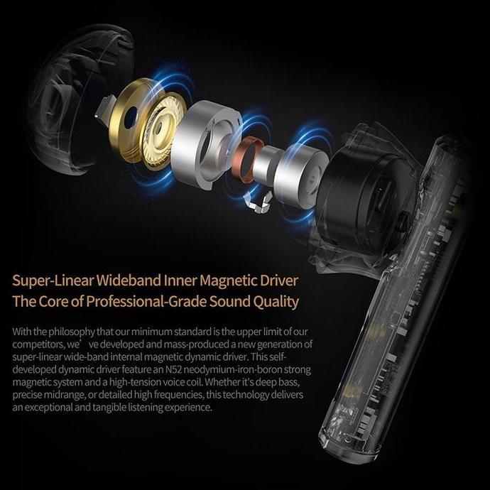 Speak- Kz Carol Anc Tws Wireless Earphone Headset Earbuds Bluetooth 5.3 Hd Hifi Noise Cancelling