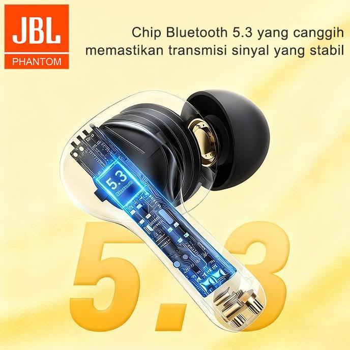 Jedug- Jbl Phantom 5Th Earbud Bluetooth Nirkabel Sejati, Earphone Bluetooth Mantap Bass, Untuk Andro