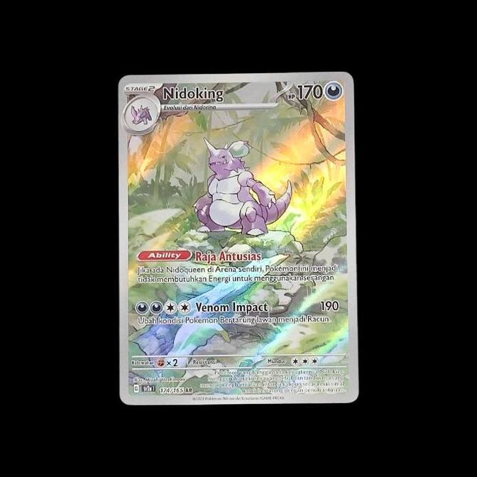 KARTU POKEMON TCG INDONESIA NIDOKING 174/165 AR 151 RG99